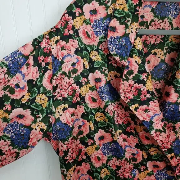 Victoria’s Secret Gold Label Floral Sleep Shirt Women’s Medium - Picture 3 of 8